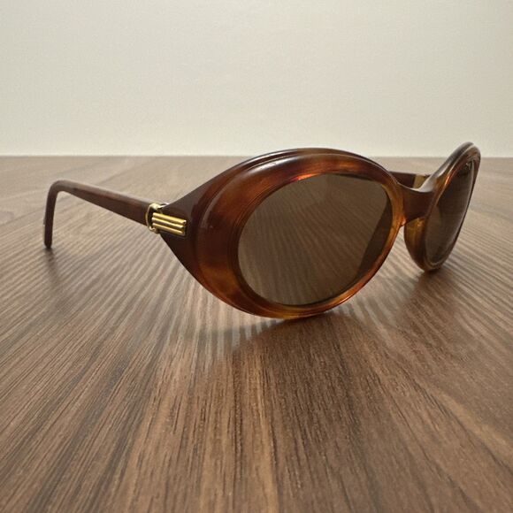 Vintage 1991 Cartier Frission Oval Tortoise/Gold 130 Women’s Sunglasses Rare main image 6